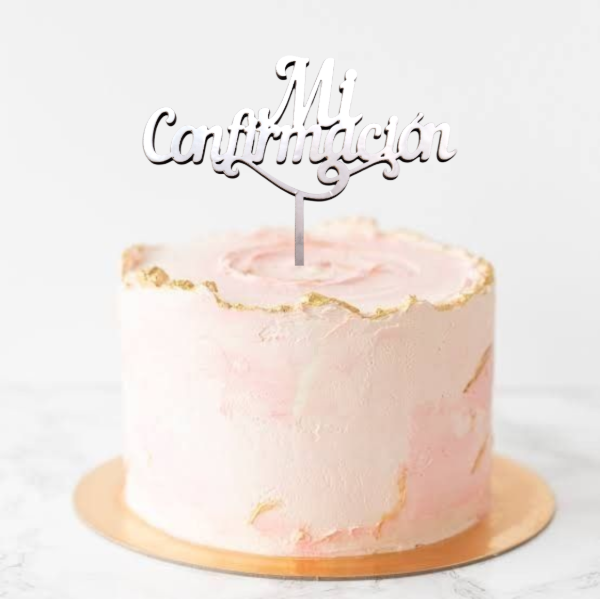 Producto - Cake Topper "Mi Confirmación" plata