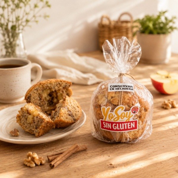 Producto - Muffin de manzana, nuez y canela x/un.