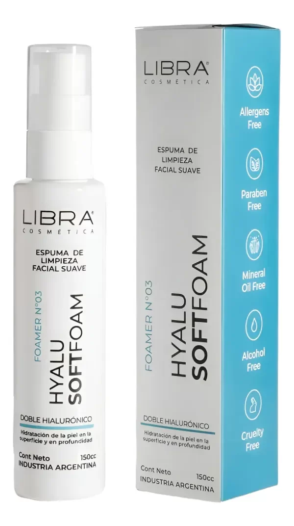 Producto - ESPUMA DE HIGIENE FACIAL HIDRATANTE CON ACIDO HIALURONICO 150 ML  lab Libra