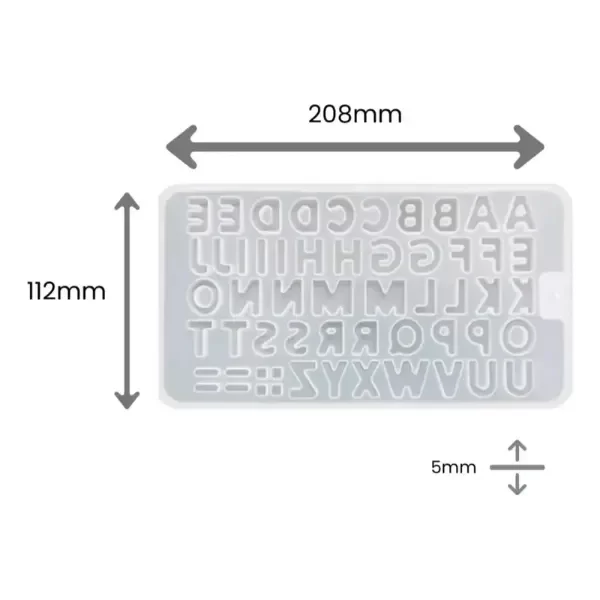 Producto - Molde Silicona Abecedario Letras 1,8 Cm Fondant Resina - 1
