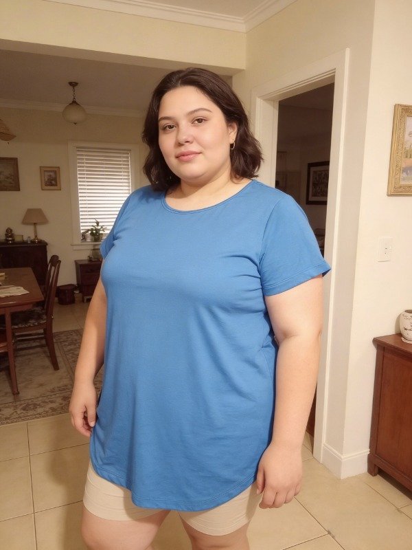 Producto - Remera Dama Basica AZUL