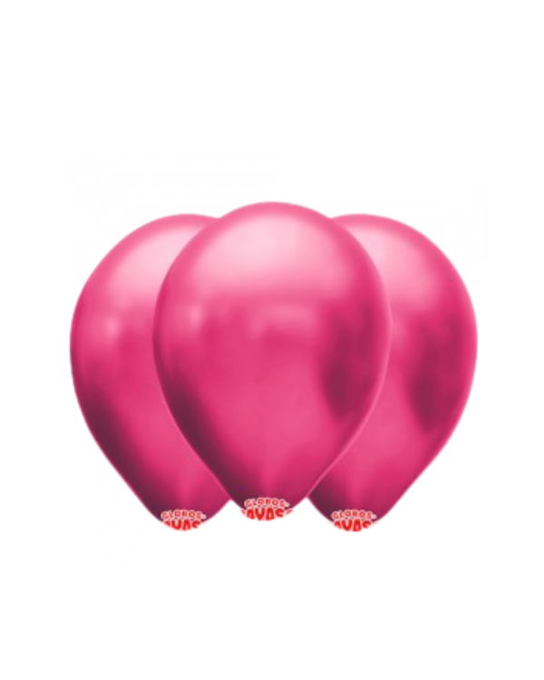 Producto - Globby 12" Perlado Metalizado Rosa Fucsia x25 Unidades