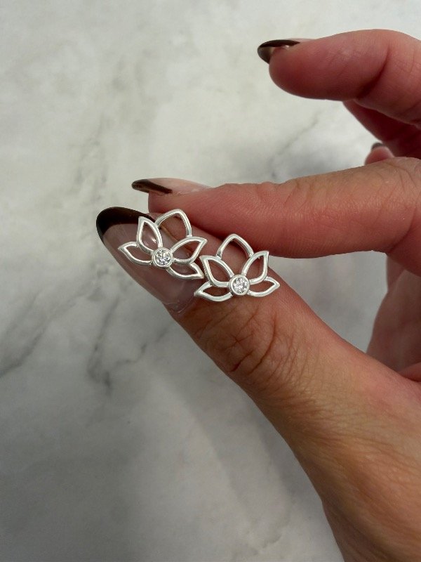 Producto - Aros Flor de Loto Cúbic