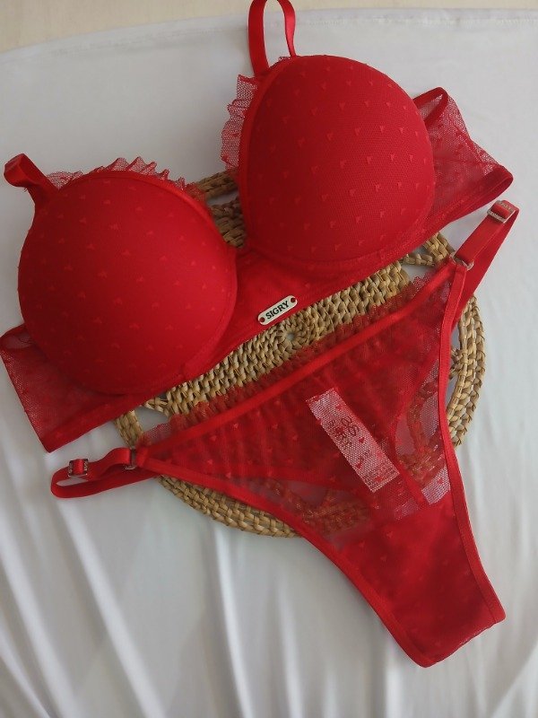 Producto - Conjunto armado microtul rojo T.95