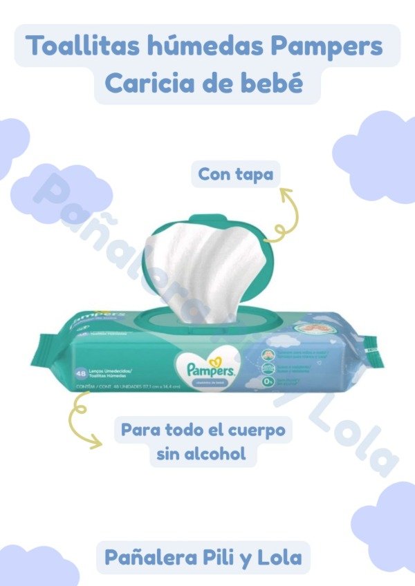 Producto - Toallitas húmedas Pampers Caricia de bebé (Contiene 48 unidades)
