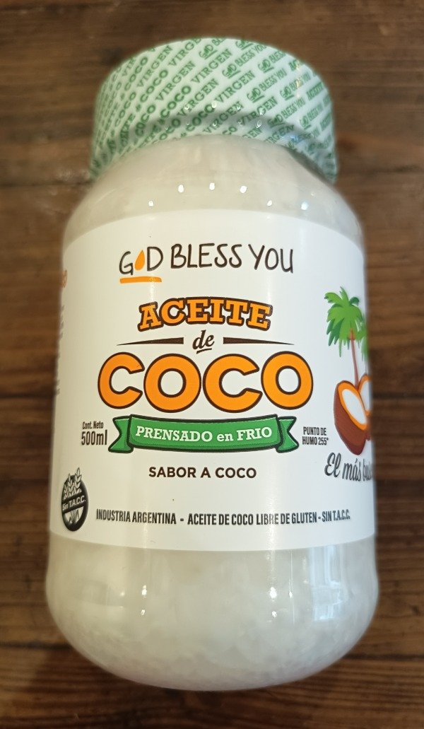 Producto - Aceite de Coco Virgen God Bless You 500ml