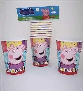 Producto - VASO POLIPAPEL PEPPA X8