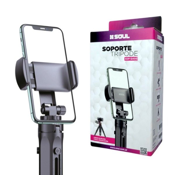 Producto - TRIPODE PARA CELULAR CON GIRO 360 Q400 SOUL