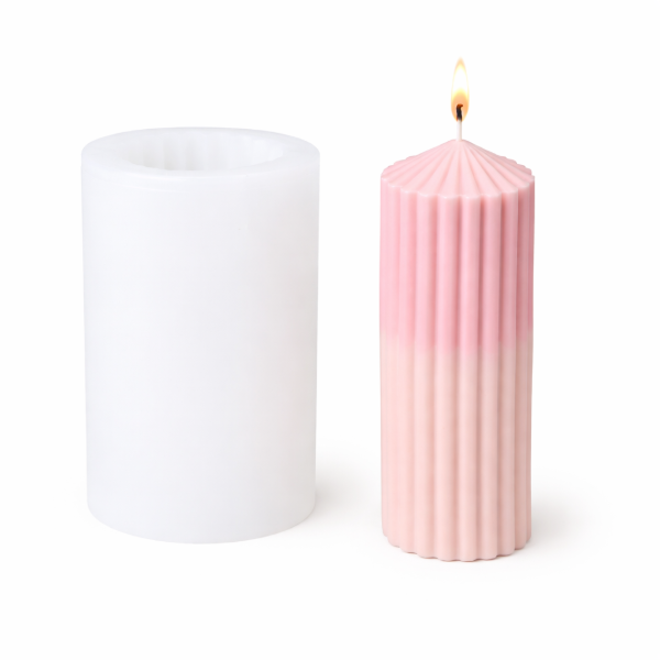 Producto - Molde vela larga rayada A081 12.5x5.5cm LDS