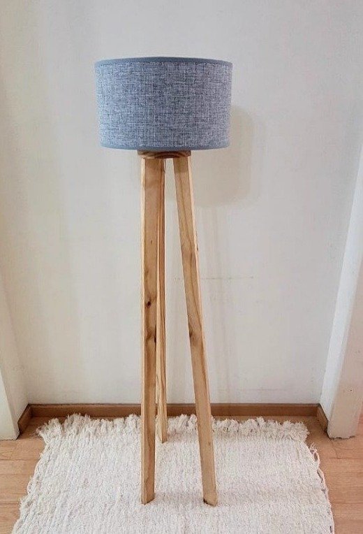 Producto - LAMPARA NORDICA DE PIE GRIS 142X40 CM
