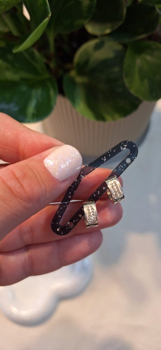 Producto - Argollitas Blanco Cubanas Strass