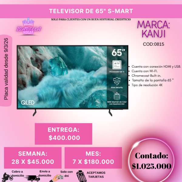 Producto - TV DE 65" KANJI S-MART