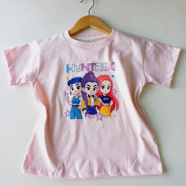 Producto - REMERA OVERSIZE LARGA - ROSA (ESTAMPADA)