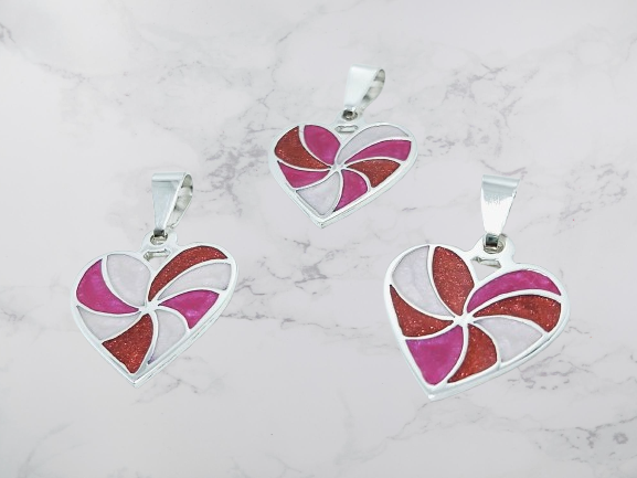 Producto - DIJE CORAZONES ESMALTADOS
