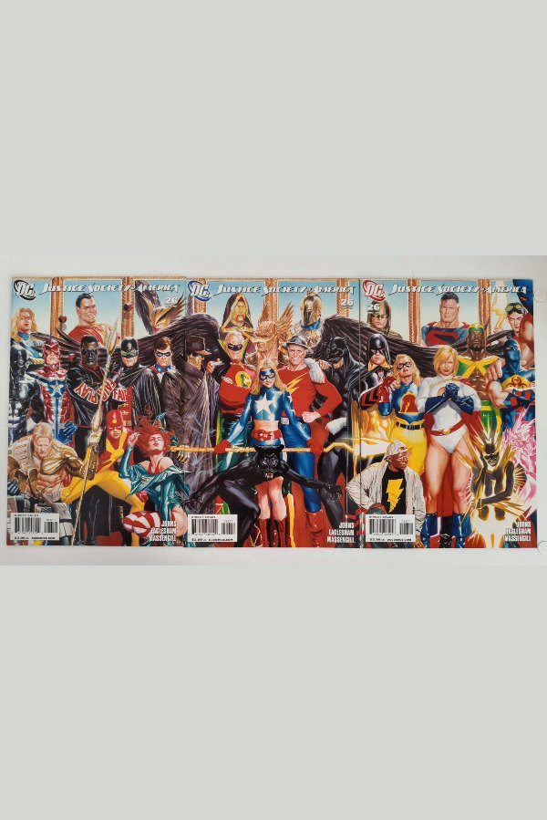 Producto - Justice Society of America #26 (2009) - Triptico covers variantes por Alex Ross
