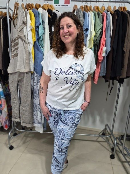 Producto - Babucha Moda Italiana Elastizada Azul y Celeste Tendencia abarca 42 al 48 - 4