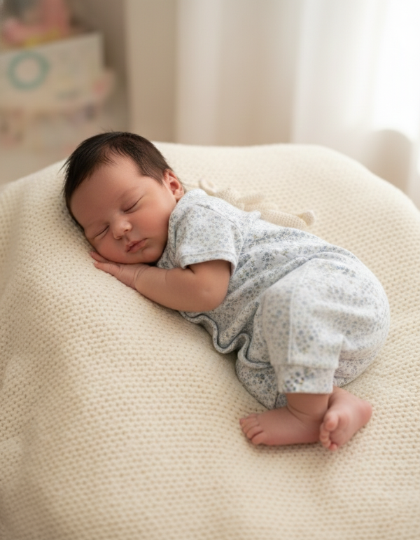 Producto - Enterito de algodon corto flores azules