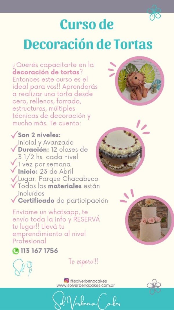 Producto - Curso DECORACIÓN DE TORTAS