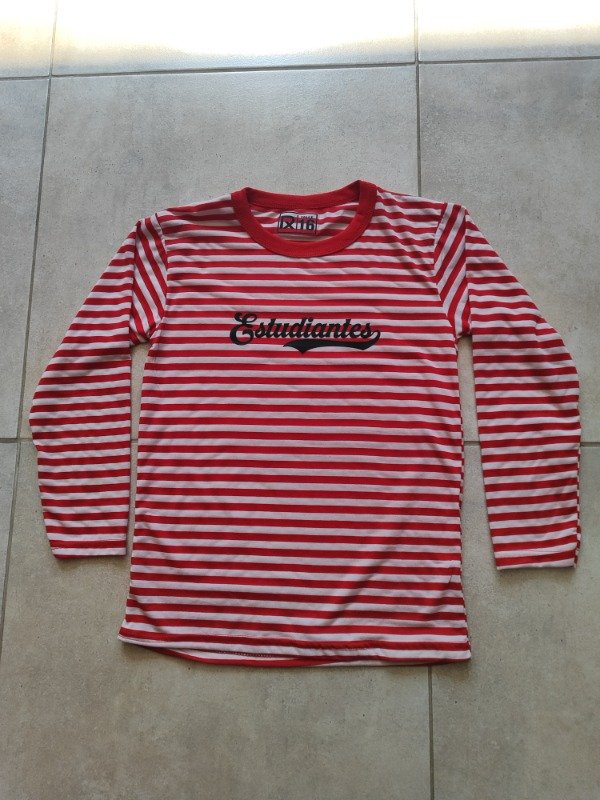 Producto - Remera manga larga rayada - Estudiantes - INFANTIL