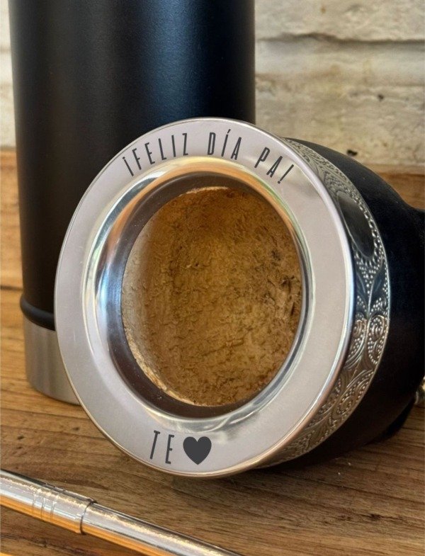 Producto - Mate imperial clasico grabado + bombilla - 0