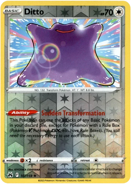 Producto - Ditto - 107/159 - Crown Zenith - Reverse Holo