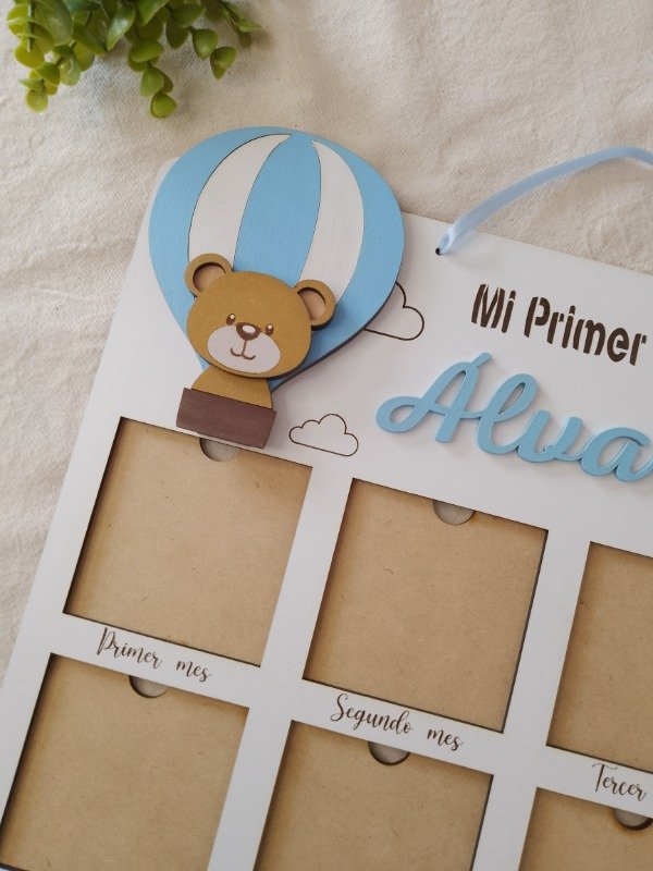 Producto - Cartel/ tablón de primer año osito en globo - 2