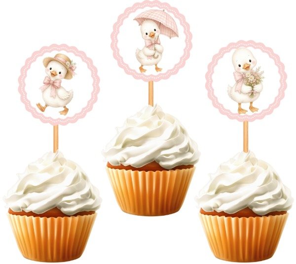 Producto - TOPPER CUPCAKE PATITO X 10