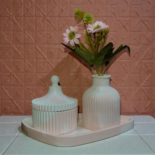 Producto - COMBO #20 Bandeja triangular + Alhajero circus + Florero