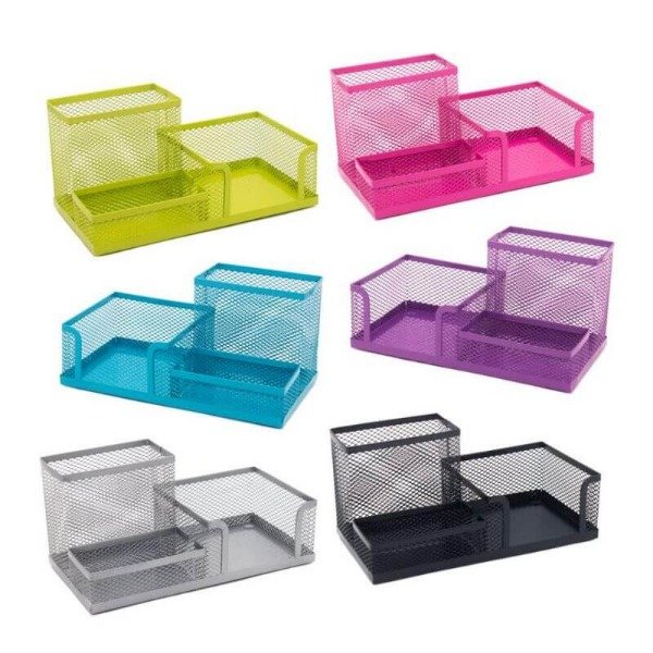 Producto - ORGANIZADOR P/ESCRITORIO VALUES DE METAL 3 CAVIDADES ALTO