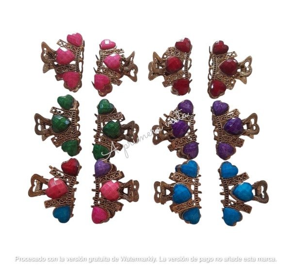 Producto - Broches dorados gandes p/par
