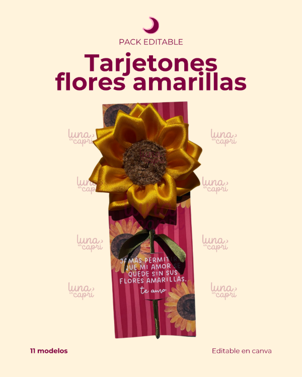 Producto - Tarjetones flores amarillas