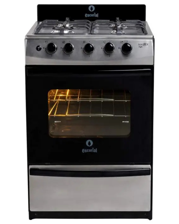 Producto - COCINA ESCORIAL MASTER STYLE 4 HORNALLAS ACERO INOX ENCENDIDO ELECTRONICO