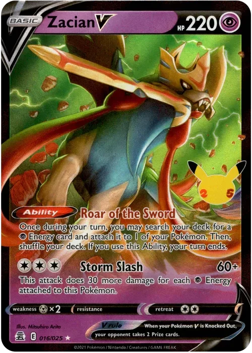 Producto - Zacian V - 016/025 - Celebrations - Holo