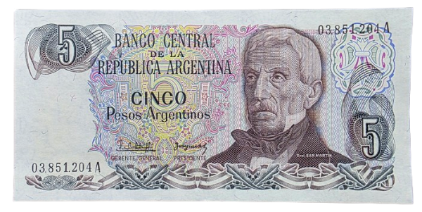 Producto - 5 Pesos Argentinos (López - González del Solar) Bott.2607 Unc