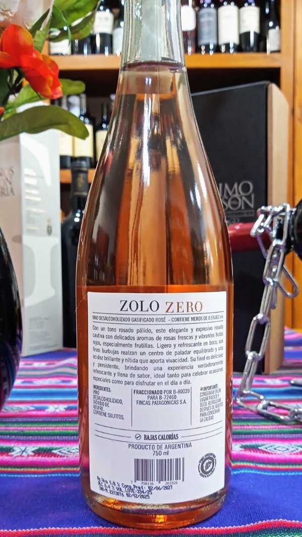 Producto - Vino Zolo Zero sin alcohol gasificado Rosé - 1