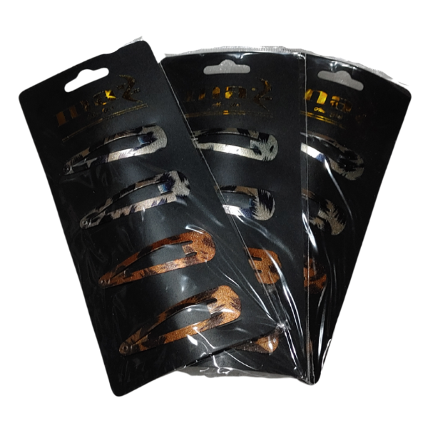 Producto - Hebillas De Pelo Tic Tac Mediana Animal print Pack X 4 - 2