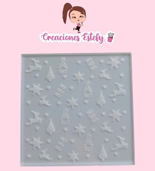 Producto - Placa Texturadora Acrílica Navideña (mod2)