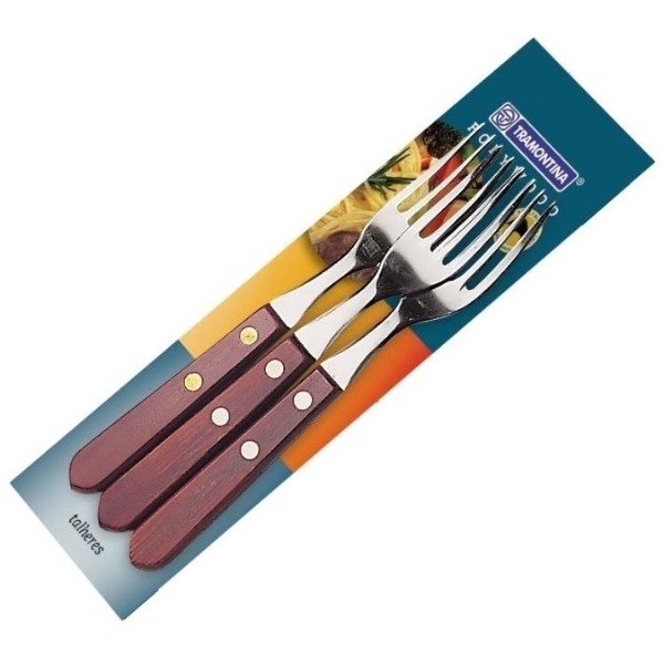 Producto - Tenederos x3 mango madera Tramontina Polywood 21110/370