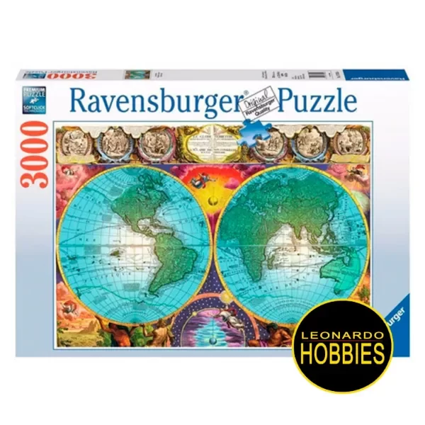 Producto - Mapamundi Antiguo 3000 Piezas Ravensburger 17074
