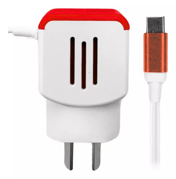 Producto - Cargador para Celular Tipo C Con 2 Salidas Usb Carga Rápida