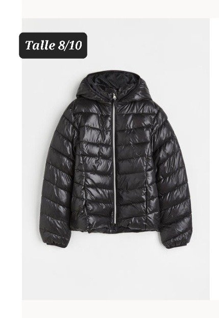 Producto - Campera HyM puffer talle 8/10 negra