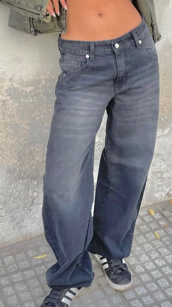Producto - WIDE LEG GRIS TIRO BAJO