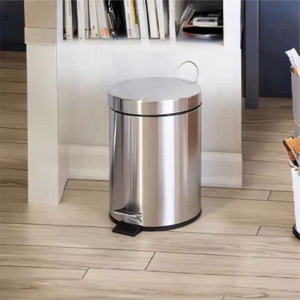 Producto - CESTO DE BASURA 5 LITROS PLATEADO