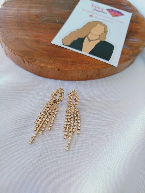 Producto - Aros fiesta gota dorado