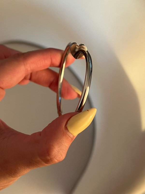 Producto - ESCLAVA CLAVO CORAZON PLATEADA