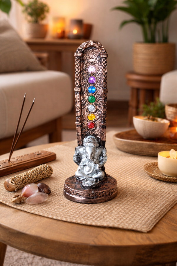 Producto - Porta Sahumerio 7 Chakras Ganesha