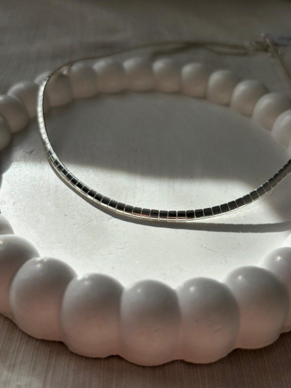 Producto - Cadena Vicky en acero blanco 40cm