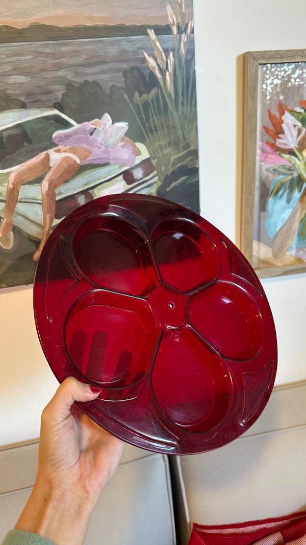 Producto - Copetinero grande redondo rojo