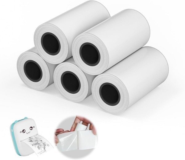Producto - ROLLO DE PAPEL TÉRMICO IMPRIMIBLE PARA MINI IMPRESORA O CÁMARA - 5u - 0