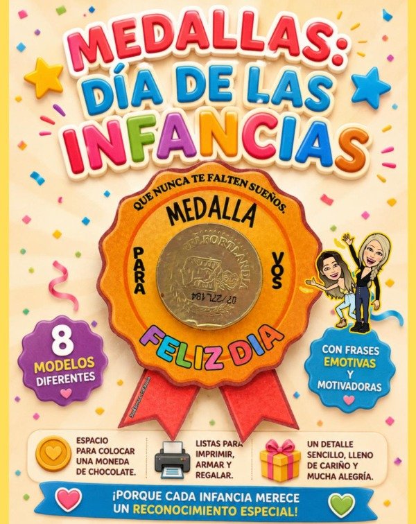 Producto - MEDALLAS. DÍA DE LAS INFANCIAS